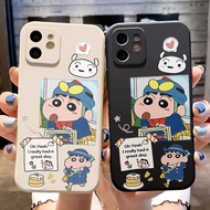 Straight edge Rubik's Cube case for iphone 14promax 11 13 12 7Plus X XS Max Crayon Shin-chan Cover