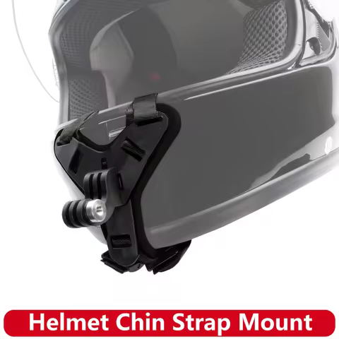 Motorcycle Helmet Chin Strap Mount For GoPro Hero 13 12 11 10 9 8 Insta360 SJCAM SJ4000 AKASO DJI Os