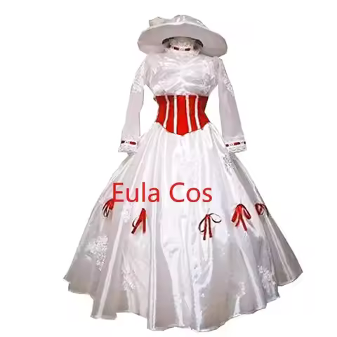w,3;f'5\b/Mary Poppins Adult Size Dress with Hat Cosplay Costume Halloween For Women6;h\b.8'k/