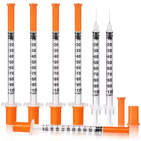 1ml 29G 1/2" Disposable Syringe Insuline Sterile Safety Syringe for Accurate Animal Insulin Dosing