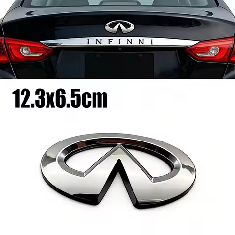 12.3x6.5cm Car Rear Trunk Emblem Badge for Infiniti Q50 FX35 Q30 G37 Q70 G35 Q60 QX50 QX60 QX70 QX80