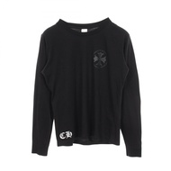 【二手】Chrome Hearts 長袖T卹 CH Plus 背面印花純棉T卹 男款 A