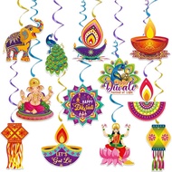 2024 New Deepavali Spiral Hanging Charm Diwali Festival Gift Deepavali Decoration Items Wall Decorat