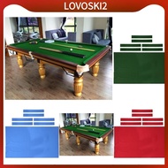 [LovoskiacMY] Light Wool Pool Snooker Table Cloth 6x Strips for 9'' Table 0.6mm Red