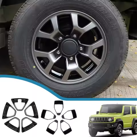 Car Wheel Hub Tire Rim Decoration Cover Frame Trim Stickers for Suzuki Jimny JB64 JB74 2019-2023 Ext