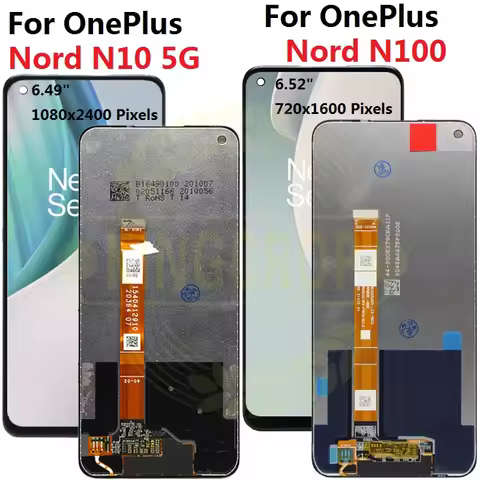 Original For Oneplus Nord N10 5G / NORD N100 LCD Display With frame Touch Screen Digitizer Assembly 