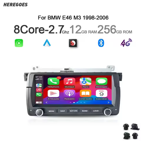 Carplay 720P Android 13 8 Core Car DVD Player 12GB Navigation Stereo Bluetooth Wifi GPS Radio For BM