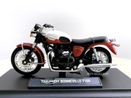 Model Triumph T100 โมเดล ไทรอั้มพ์ : สีแดง-ขาว (1:18)