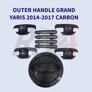 Glossy Carbon Outer Handle Package Yaris Vios Car Door Handle Accessories 2014 2015 2016 2017