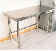 Stainless Steel Workbench Restaurant Kitchen Supplies Vegetable Cutting Table Commercial Single-Layer Console Long Table Gas Cooker Frame