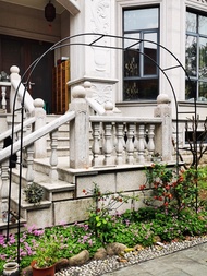 Simple wrought iron arch flower frame rose climbing rattan frame road guide frame rattan grape loofa