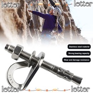 LETTER Climbing Bolt Hanger, Corrosion Resistant Fixed Anchor Rock Anchor Hanger,  Stainless Steel E