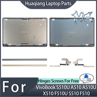 NEW Metal Case For VivoBook S510U A510 A510U X510 F510U S510 F510 LCD Back Cover Hinges Laptop Housi