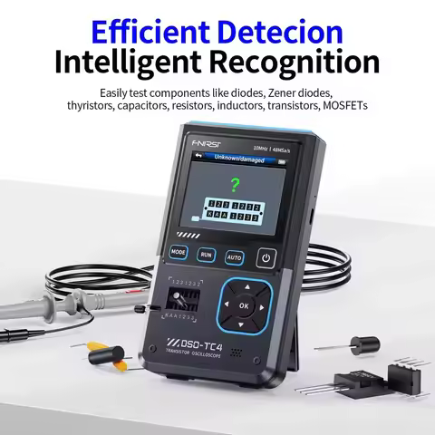 FNIRSI DSO-TC4 Upgrade 3 in 1 Digital Oscilloscope 10MHz 48Ms/s Transistor Tester Electronics Compon