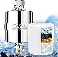 Vitamin C Aromatherapy Metal Shower Filter, Stainless Steel 304 with Clear Sea Breeze Scent, Clean S