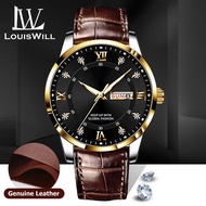 LouisWill Men Watch Business Fashion Watch Waterproof Simple Watch Military Wristwatches Classic Rom