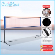 CUTIEHAUS 3.1m/4.1m/6.1m Portable Adjustable Net with Bracket for Competition Badminton Tennis Pickl