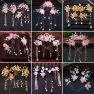 Glass Clip Set Ancient Headdress Hanfu Ancient Costume Fairy Hairpin Ancient Costume Accessories