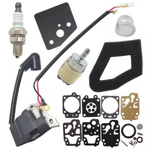 Ignition Coil Carburetor Rebuild Repair Gasket Air Fuel Filter Kit For Honda GX35 GX 35 Trimmer Brus