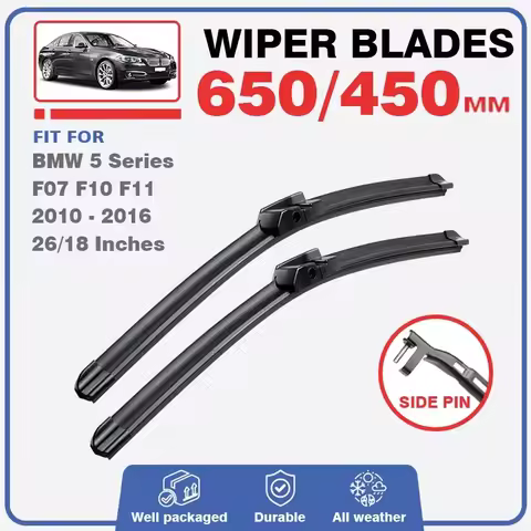 For BMW 5 Series M5 GT F07 F10 F11 2010 - 2016 Front Wiper Blades Windshield Windscreen Brushes LHD 