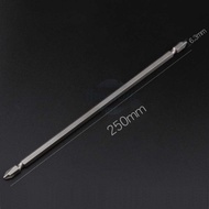 PH2 Screwdriver Bit 2 Bake Cross Heads 6.3mm Length 250mm