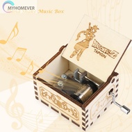 Wooden Hand Crank Music Box TV Series Movie Theme Birthday Holiday Gift​ [myhomever.my]