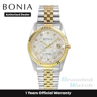[Official Warranty] Bonia BNB10550-1116 Men's Monogram Classic 36Mm Stainless Steel Strap Watch