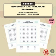 [PDF] Children's Word Search Preschool | Printable PDF Malay Activities