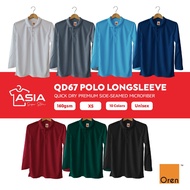 OREN SPORT Plain Polo Longsleeve Jersey Collar Shirt Tshirt Jersi Baju Berkolar Lengan Panjang GROUP D QD67