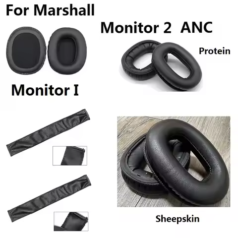 Ear Pads For Marshall Monitor I / Monitor 2 ANC Headphones Replacement Ear covers Earmuffs ear pillo