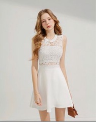 ❤️Airspace 性感鏤空蕾絲短洋裝 白色連身裙