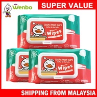 Wenbo Tisu Bayi [80pcs] Baby Care Wipes Pure Water 99.9 Percent Alcohol Free Paraben Free Daily Esse