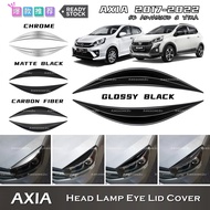 Awesome2u Perodua Axia 2017-2022 Head Lamp Eye Lid Cover Sportivo Design Headlamp Eyebrow Lampu Cover Trim Garnish