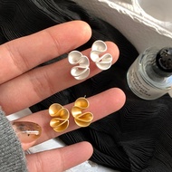 18k Gold Plated Layer 925 Silver Stud Earrings Origami Geometric Small Stud Earrings For Women Fashi