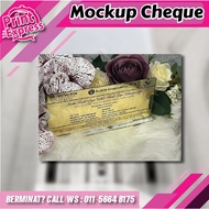 REPLIKA CEK HANTARAN l Replika Cek, Mockup Cek Hantaran Perkahwinan