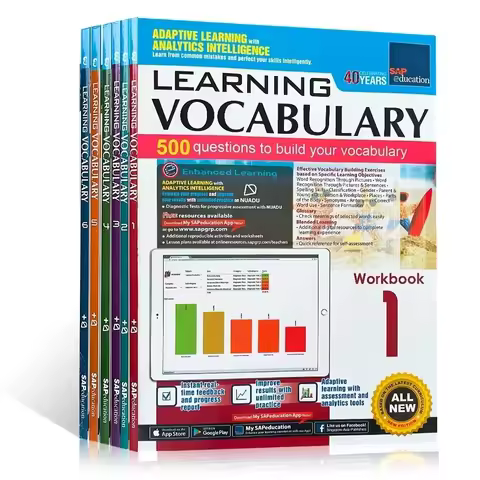 6 Book/set Of Singapore's Vocabulary Of Sap Learning Vocabulary 1-6st Grade English Books For 8-12 Y
