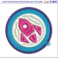 F-A97 ROCKET LOGO EMBROIDERED PATCHES