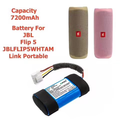 KIPNO 7200mAh High Capacity Speaker Battery 1INR19/66-2 33LIR200120 ID1060-A for JBL Flip 5, JBLFLIP