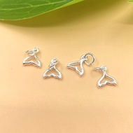 Cute 925 silver dolphin tail charm - 925 Silver Charm - CB1260