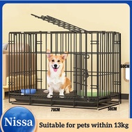 Dog Crate Small Dog Medium-sized Dog with Toilet Teddy Dog Crate Pet Cage Kennel Cat Cage Rabbit Cage Chicken Cage