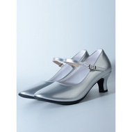 TW Xinjiang Dance Shoes Wei Ethnic High-Heeled Tibetan Pointed-Heeled Leather Shoes Ethnic Dance Sho