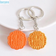 LACYES Mid-Autumn Mooncake Bag Pendant, Mid-Autumn Resin Mid-Autumn Mooncake Keychain, Jewelry Mooncake Chinese Food Model Simulation Mooncake Resin Key Ring Friends Gifts