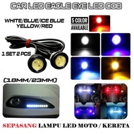 1pcs Car Eagle Eye Angle Ring Projector Daylight Daytime Running Sport Fog Light Motorcycle Turn Sig