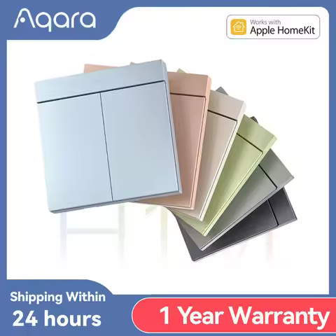 Aqara Smart Wall Switch H1M With Neutral MARS-Tech 6 Colors Key Smart Home Light Switch Zigbee Multi