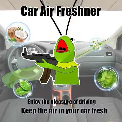 Armed Kermit Car Scent Hanger - Full Firepower Design, Mirror Vent Hanging, Lasting Fragrance
