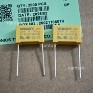 (10 -20 pcs) Capacitor X2 Weidy 104 0.1uF 310v pin 15mm, 275VAC