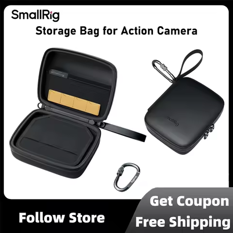 SmallRig Storage Bag for DJI Osmo Action 6/ 5 Pro/ 4/ 3/ Nano,GoPro,Hero,Insta360 Action Camera Port