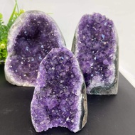 Natural Crystal Cluster Amethyst Stone Geode   Raw Quartz Minerals Real Uruguay Home Decoration Spiritual Chakra Reiki