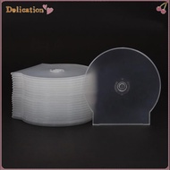 Delication 1/3PCS Transparent Plastic Single Piece Round Disc Case CD Case Thickened CD DVD Disc Box