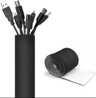 實體店鋪 3m Cable Management Sleeve, Cuttable Neoprene Cord Management Organizer System, Flexible Cable 